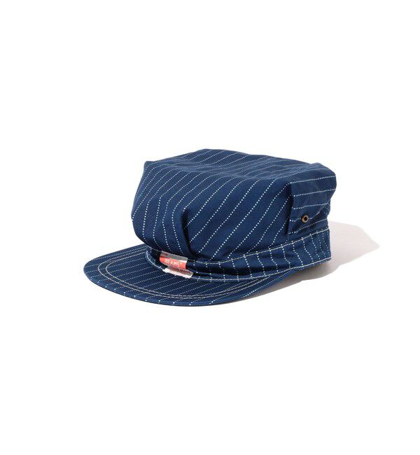 BEAMS PLUS「Work cap Indigo 3P Oxford Discharge Print Degreasing Wash」|その他|