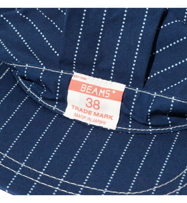 BEAMS PLUS「Work cap Indigo 3P Oxford Discharge Print Degreasing Wash」|その他|
