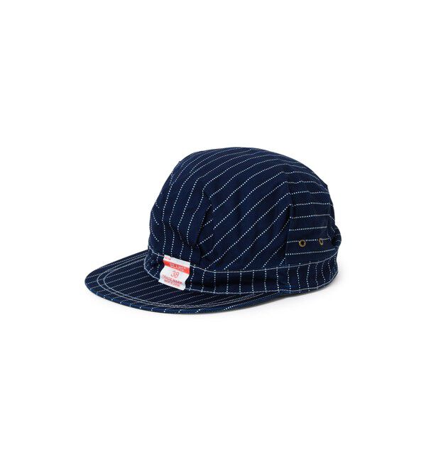 BEAMS PLUS「Work cap Indigo 3P Oxford Discharge Print Degreasing Wash」|その他|