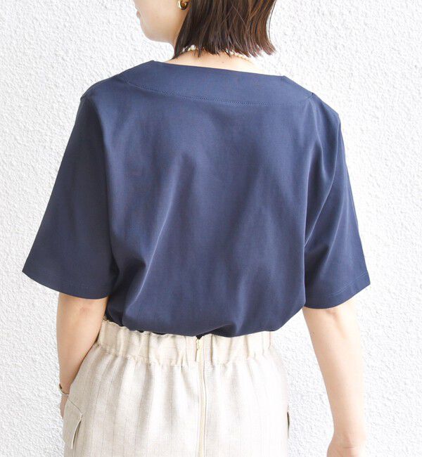 SHIPS for women「【WEB限定】〈ネックが選べる2サイズ展開〉オーガニックコットン バリエーションネック TEE」|Tシャツ・カットソー|