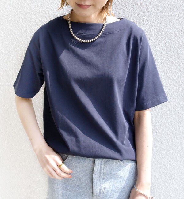 SHIPS for women「【WEB限定】〈ネックが選べる2サイズ展開〉オーガニックコットン バリエーションネック TEE」|Tシャツ・カットソー|