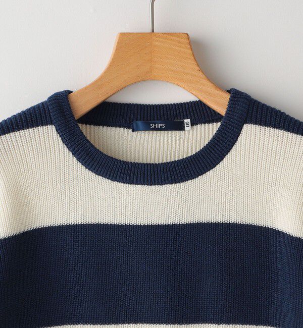 SHIPS KIDS「SHIPS KIDS:100～130cm /〈手洗い可能〉畔 ボーダー ニット」|ニット・セーター|