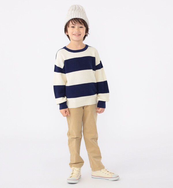 SHIPS KIDS「SHIPS KIDS:100～130cm /〈手洗い可能〉畔 ボーダー ニット」|ニット・セーター|
