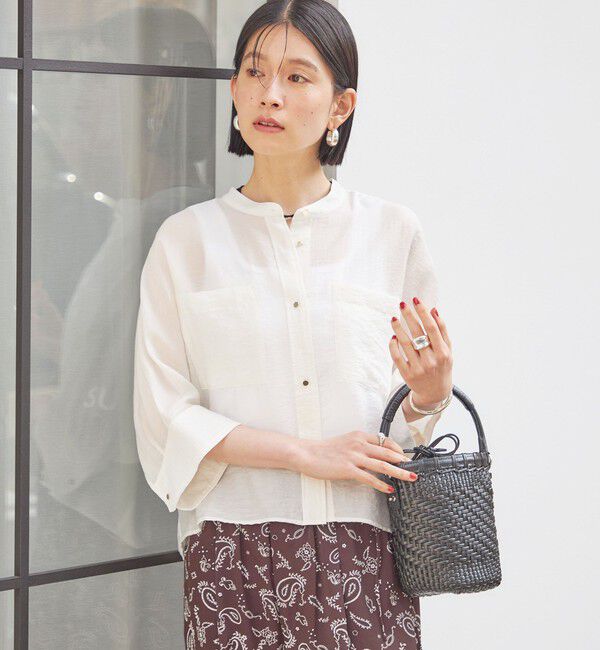 SHIPS for women「【実力派ベーシック】〈手洗い可能〉シルク混 シアー 羽織 シャツ」|シャツ・ブラウス|