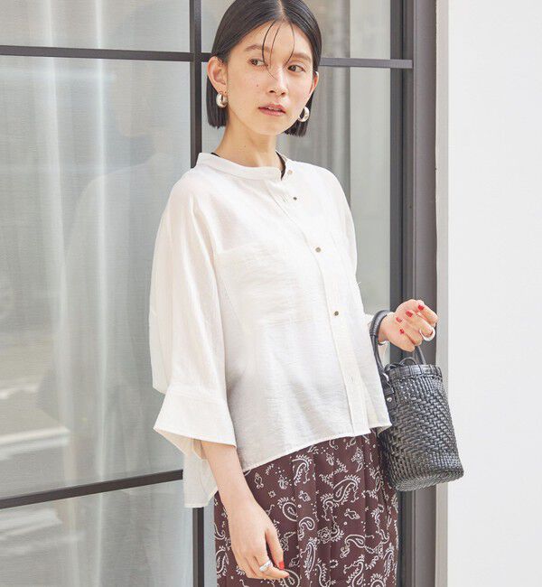 SHIPS for women「【実力派ベーシック】〈手洗い可能〉シルク混 シアー 羽織 シャツ」|シャツ・ブラウス|