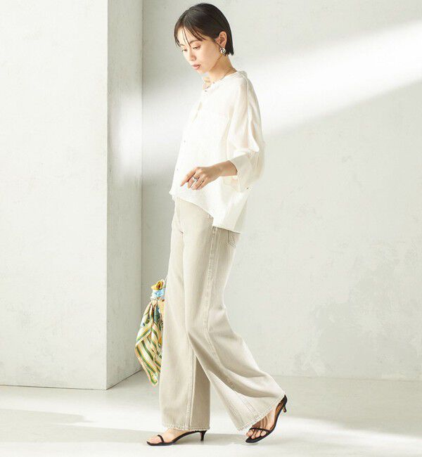 SHIPS for women「【実力派ベーシック】〈手洗い可能〉シルク混 シアー 羽織 シャツ」|シャツ・ブラウス|