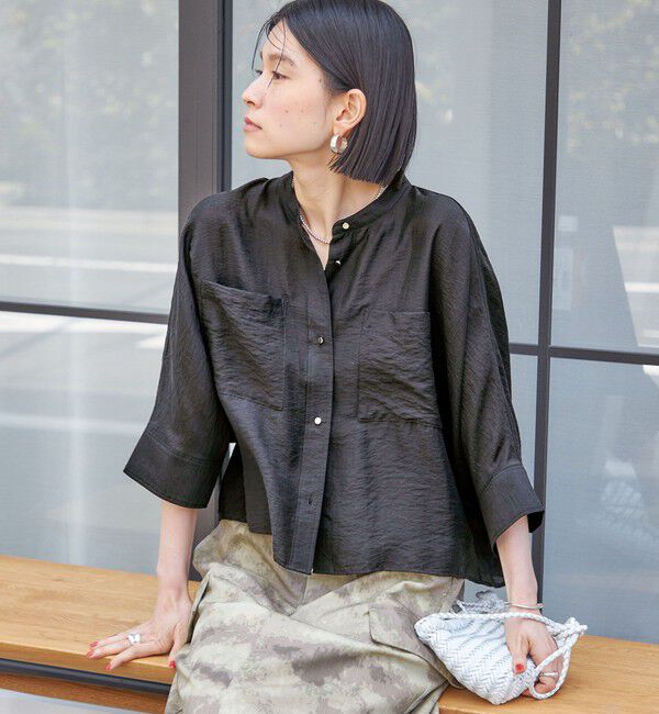 SHIPS for women「【実力派ベーシック】〈手洗い可能〉シルク混 シアー 羽織 シャツ」|シャツ・ブラウス|