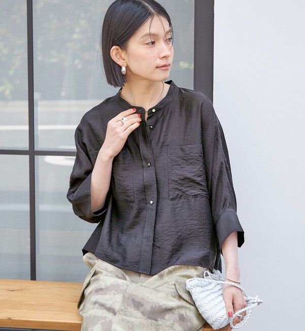 SHIPS for women「【実力派ベーシック】〈手洗い可能〉シルク混 シアー 羽織 シャツ」|シャツ・ブラウス|