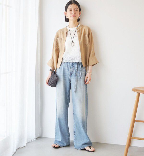 SHIPS for women「【実力派ベーシック】〈手洗い可能〉シルク混 シアー 羽織 シャツ」|シャツ・ブラウス|