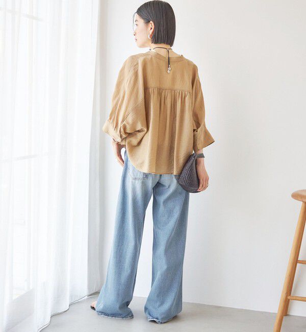 SHIPS for women「【実力派ベーシック】〈手洗い可能〉シルク混 シアー 羽織 シャツ」|シャツ・ブラウス|