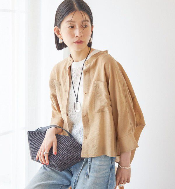 SHIPS for women「【実力派ベーシック】〈手洗い可能〉シルク混 シアー 羽織 シャツ」|シャツ・ブラウス|