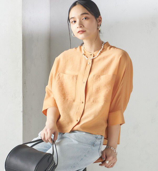 SHIPS for women「【実力派ベーシック】〈手洗い可能〉シルク混 シアー 羽織 シャツ」|シャツ・ブラウス|