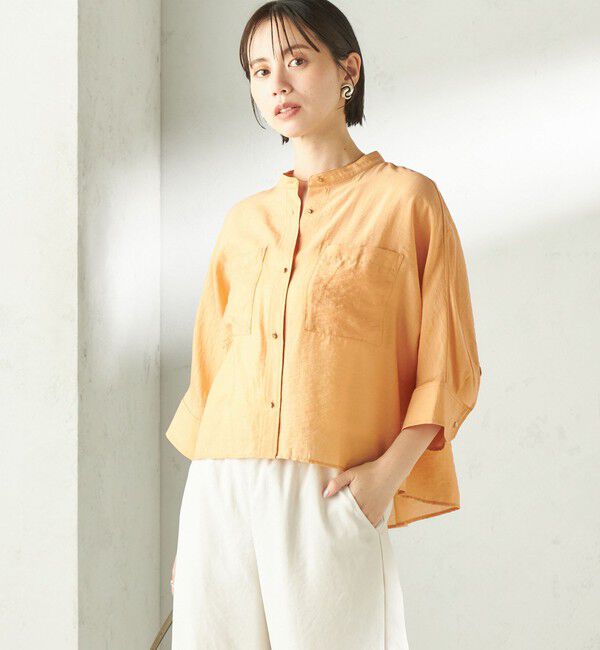 SHIPS for women「【実力派ベーシック】〈手洗い可能〉シルク混 シアー 羽織 シャツ」|シャツ・ブラウス|