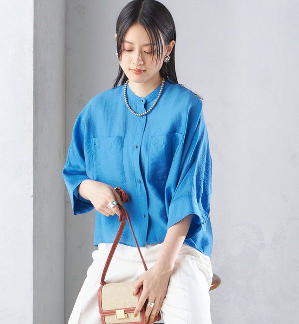 SHIPS for women「【実力派ベーシック】〈手洗い可能〉シルク混 シアー 羽織 シャツ」|シャツ・ブラウス|