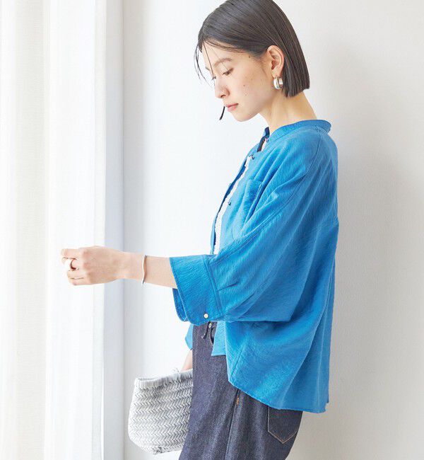 SHIPS for women「【実力派ベーシック】〈手洗い可能〉シルク混 シアー 羽織 シャツ」|シャツ・ブラウス|