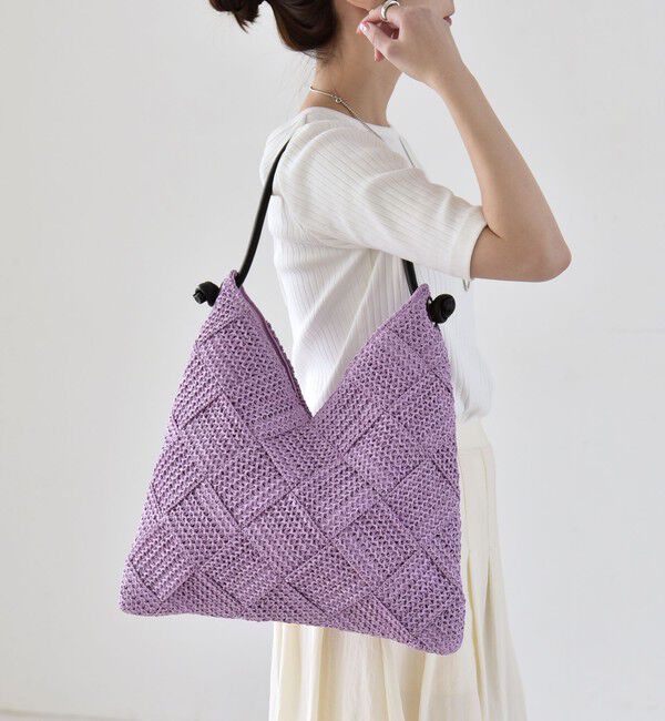 quaranciel「quaranciel: ワンハンドル Vカット メッシュ バッグ（A4対応）」|トートバッグ|