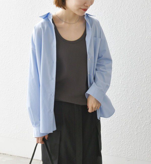 SHIPS any「《一部追加予約》SHIPS any:〈洗濯機可能〉REPREVE レギュラーカラー ルーズ ポケット シャツ」|シャツ・ブラウス|