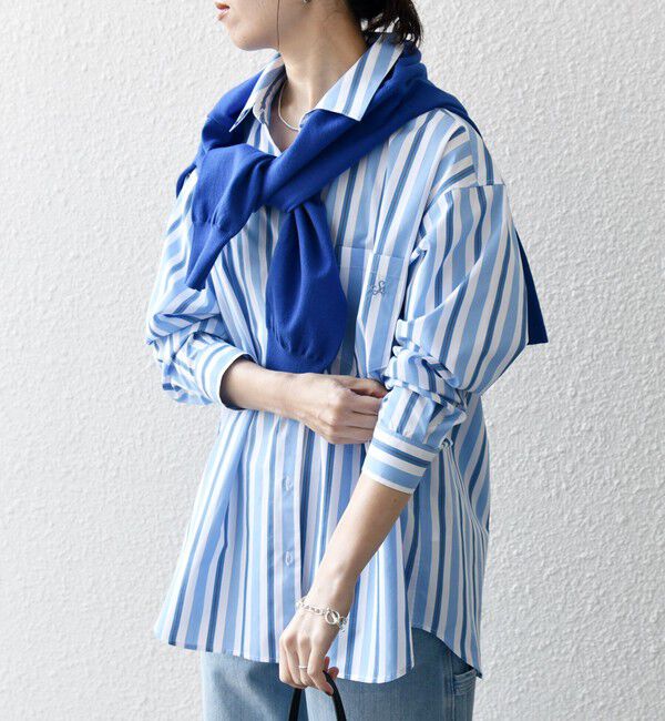 SHIPS any「《一部追加予約》SHIPS any:〈洗濯機可能〉REPREVE レギュラーカラー ルーズ ポケット シャツ」|シャツ・ブラウス|