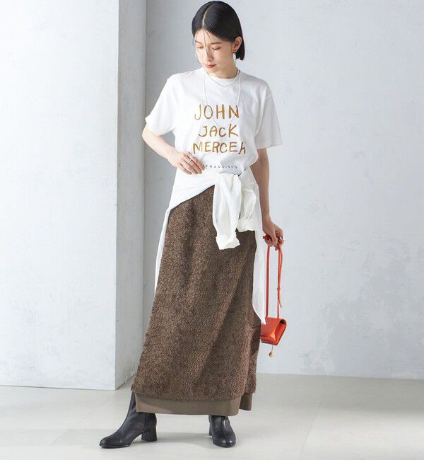 SHIPS for women「〈手洗い可能〉ジャカード ヘム フレア レイヤード スカート」|スカート|