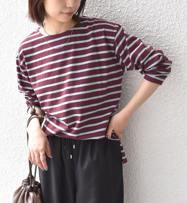SHIPS Colors 「SHIPS Colors:コットン レイヤード TEE 3（ロンT）◇」|Tシャツ・カットソー|ダークブラウン