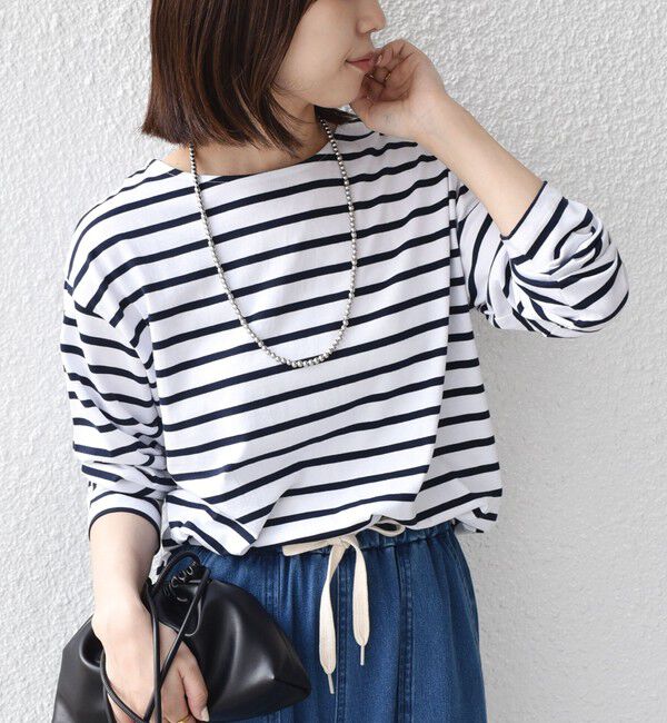 SHIPS Colors 「SHIPS Colors:コットン レイヤード TEE 3（ロンT）◇」|Tシャツ・カットソー|ネイビー