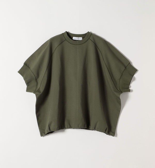 quaranciel「《一部追加予約》quaranciel:〈洗濯機可能〉ライト ポンチ ハーフスリーブ ドロスト ルーズ TEE」|Tシャツ・カットソー|
