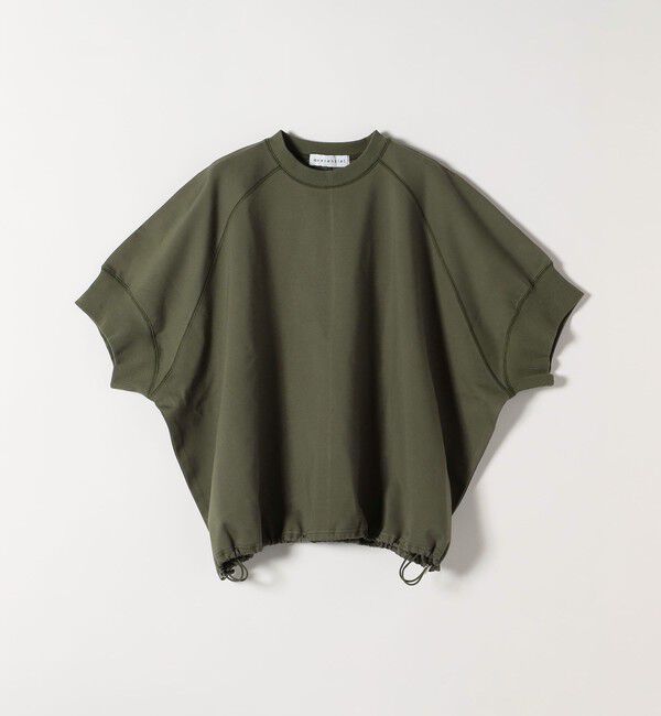 quaranciel「《一部追加予約》quaranciel:〈洗濯機可能〉ライト ポンチ ハーフスリーブ ドロスト ルーズ TEE」|Tシャツ・カットソー|