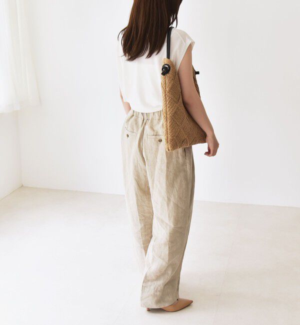 quaranciel「quaranciel:〈接触冷感/手洗い可能〉フレンチスリーブ ベーシック シアー ニット プルオーバー」|ニット・セーター|
