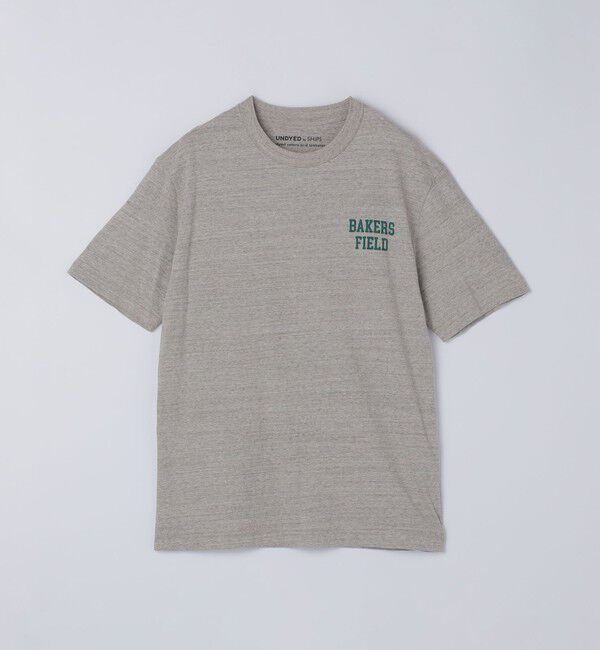 SHIPS「SHIPS: UNDYED オーガニック プリント Tシャツ」|Tシャツ・カットソー|ライトグレー