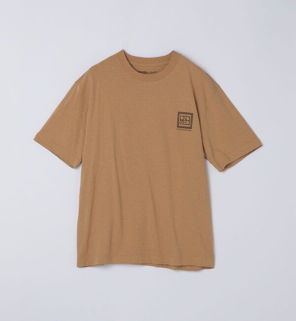 SHIPS「SHIPS: UNDYED オーガニック プリント Tシャツ」|Tシャツ・カットソー|キャメル