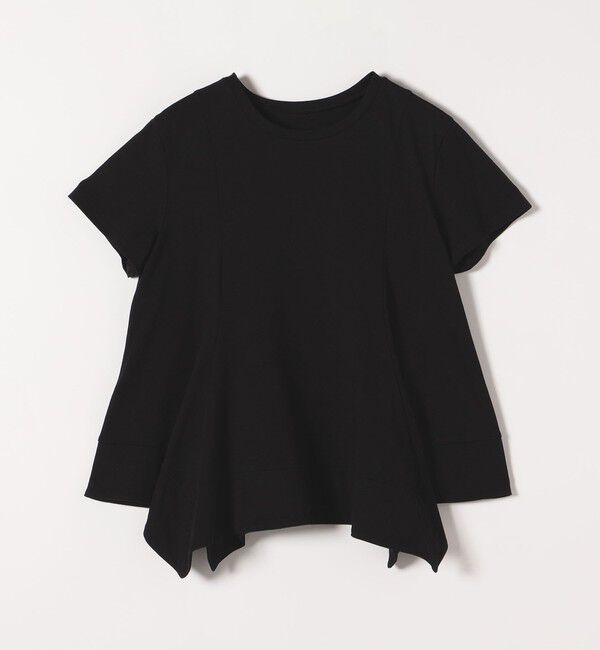 quaranciel「quaranciel:〈手洗い可能〉ハンカチーフヘム フレア クルーネック TEE」|Tシャツ・カットソー|