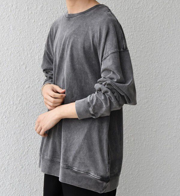 SHIPS any「ONEITA: ケミカルウォッシュ サイド ポケット リラックス Tシャツ(ロンT)」|Tシャツ・カットソー|
