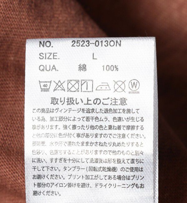 SHIPS any「ONEITA: ケミカルウォッシュ サイド ポケット リラックス Tシャツ(ロンT)」|Tシャツ・カットソー|