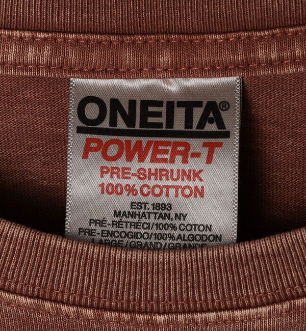 SHIPS any「ONEITA: ケミカルウォッシュ サイド ポケット リラックス Tシャツ(ロンT)」|Tシャツ・カットソー|