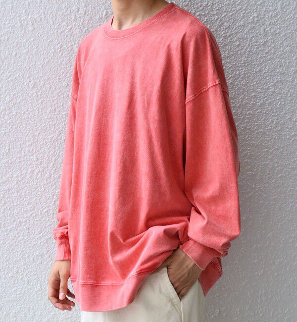 SHIPS any「ONEITA: ケミカルウォッシュ サイド ポケット リラックス Tシャツ(ロンT)」|Tシャツ・カットソー|