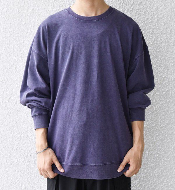 SHIPS any「ONEITA: ケミカルウォッシュ サイド ポケット リラックス Tシャツ(ロンT)」|Tシャツ・カットソー|