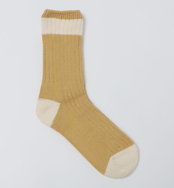 SHIPS「UPSTATE STOCK: USA LINE SOCKS」|ソックス|イエロー系