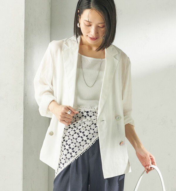 SHIPS for women「〈手洗い可能〉ラミー 4 ジャケット 26SS」|テーラードジャケット|