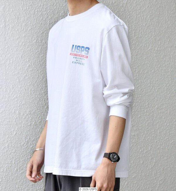 SHIPS any「GOOD ROCK SPEED: USPS グラフィック プリント Tシャツ(ロンT)◇」|Tシャツ・カットソー|