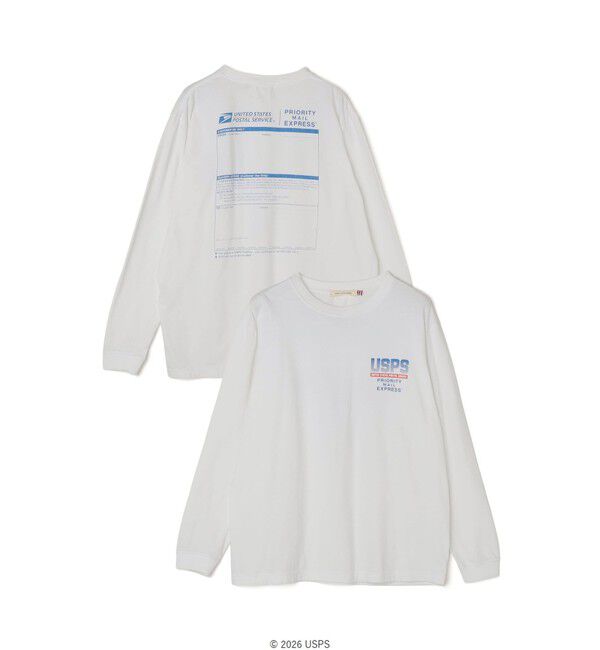 SHIPS any「GOOD ROCK SPEED: USPS グラフィック プリント Tシャツ(ロンT)◇」|Tシャツ・カットソー|