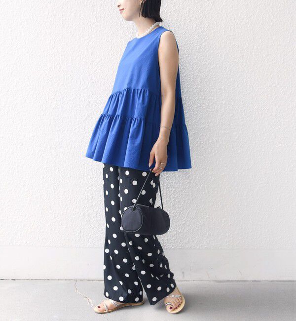 SHIPS for women「〈接触冷感 / 撥水加工〉TEXBRID(R) タフタ ノースリーブ ブラウス」|シャツ・ブラウス|