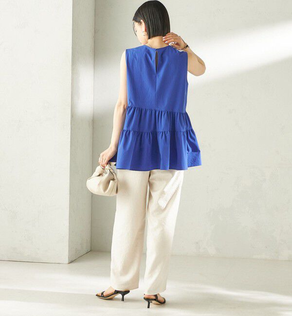 SHIPS for women「〈接触冷感 / 撥水加工〉TEXBRID(R) タフタ ノースリーブ ブラウス」|シャツ・ブラウス|