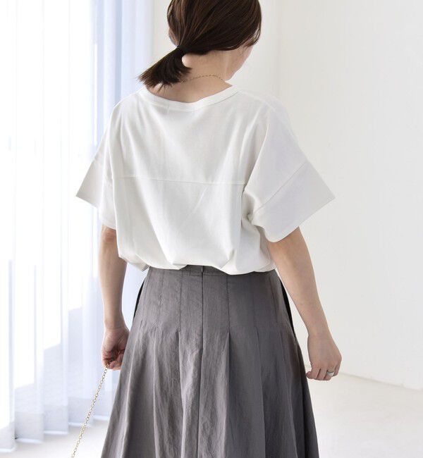 quaranciel「quaranciel:〈接触冷感/汗染み防止加工/洗濯機可能〉CAT プリント TEE」|Tシャツ・カットソー|