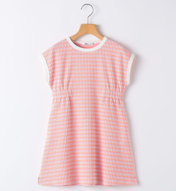SHIPS KIDS「SHIPS KIDS:140cm / ジャカード ワンピース」|ワンピース|ピンク