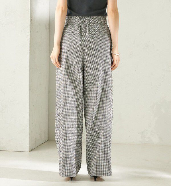 SHIPS for women「〈手洗い可能〉ACAR バンピー チェック タック パンツ」|その他|