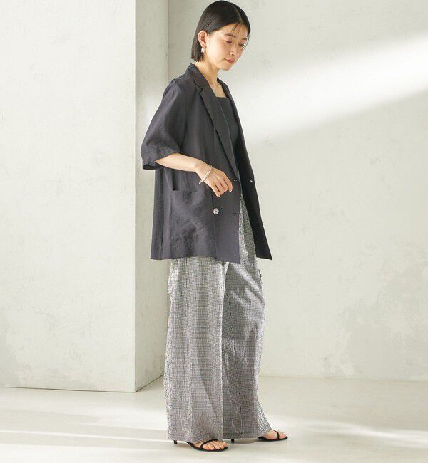 SHIPS for women「〈手洗い可能〉ACAR バンピー チェック タック パンツ」|その他|