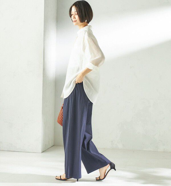 SHIPS for women「〈手洗い可能〉ACAR バンピー チェック タック パンツ」|その他|