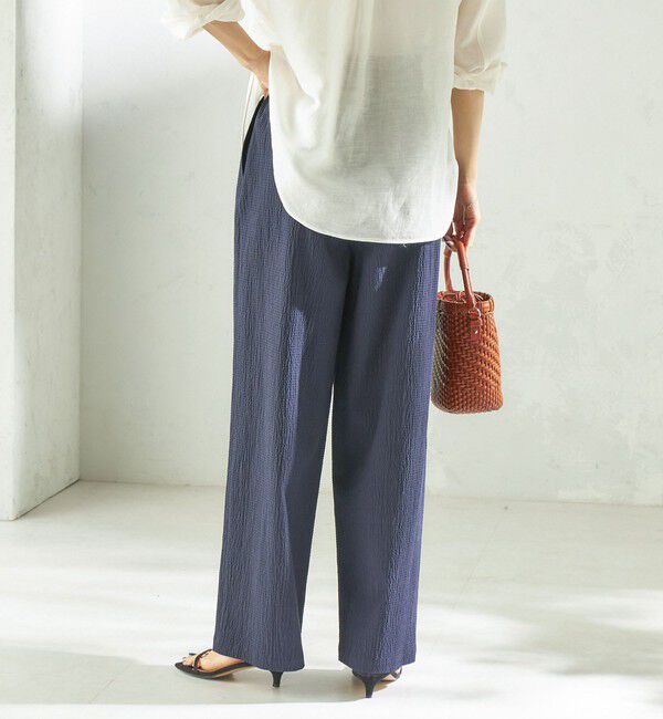 SHIPS for women「〈手洗い可能〉ACAR バンピー チェック タック パンツ」|その他|
