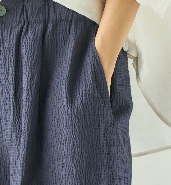 SHIPS for women「〈手洗い可能〉ACAR バンピー チェック タック パンツ」|その他|