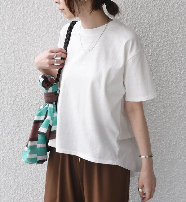 SHIPS Colors 「SHIPS Colors:〈手洗い可能〉バックティアード デザイン カットソー」|Tシャツ・カットソー|